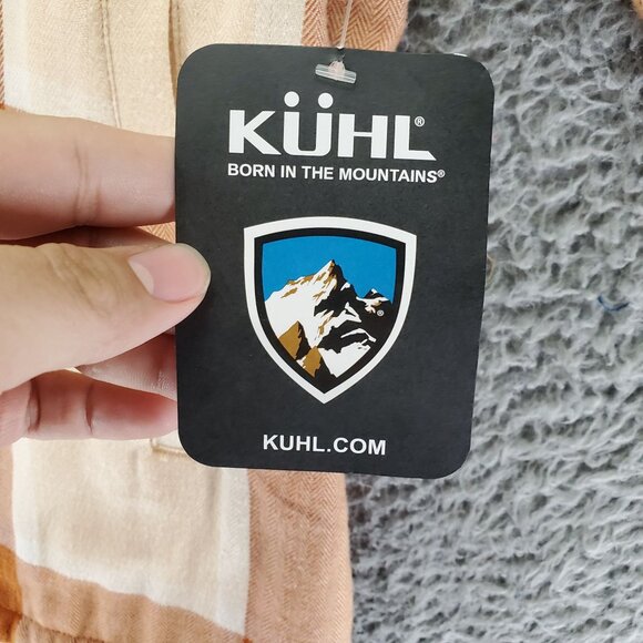 Kühl Jacket Womens Small Rust Orange Plaid Sherpa-Lined Flannel Shacket *NWT* - Picture 3 of 10